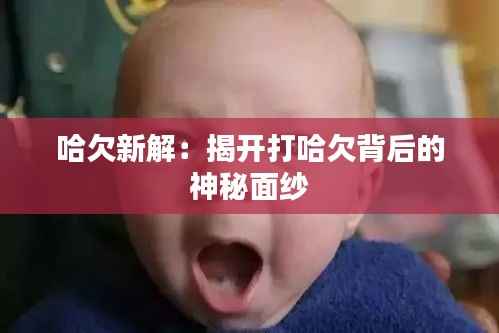 哈欠新解:揭开打哈欠背后的神秘面纱