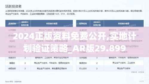 2024正版资料免费公开,实地计划验证策略_AR版29.899