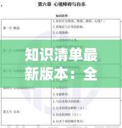 知识清单最新版本:全面升级,助你高效学习