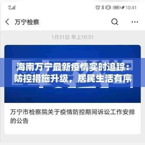海南万宁最新疫情实时追踪:防控措施升级,居民生活有序进行