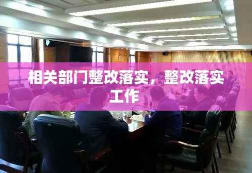 相关部门整改落实,整改落实工作