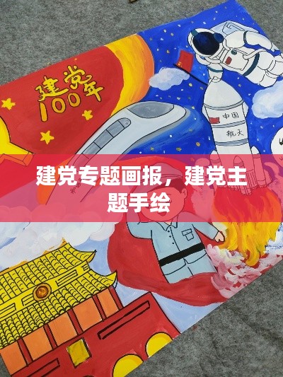 建党专题画报，建党主题手绘 