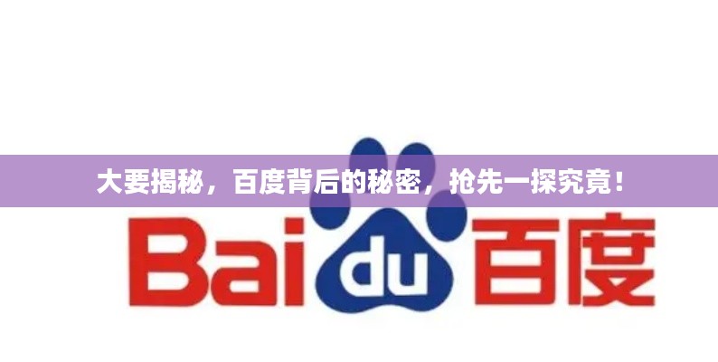 大要揭秘,百度背后的秘密,抢先一探究竟!