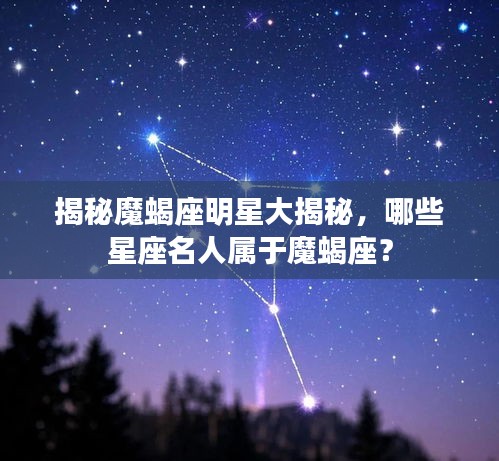 揭秘魔蝎座明星大揭秘,哪些星座名人属于魔蝎座?
